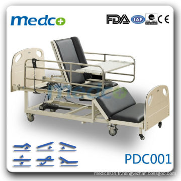 MED-PDC001 Chaud! Lit d&#39;hôpital multifonction à domicile